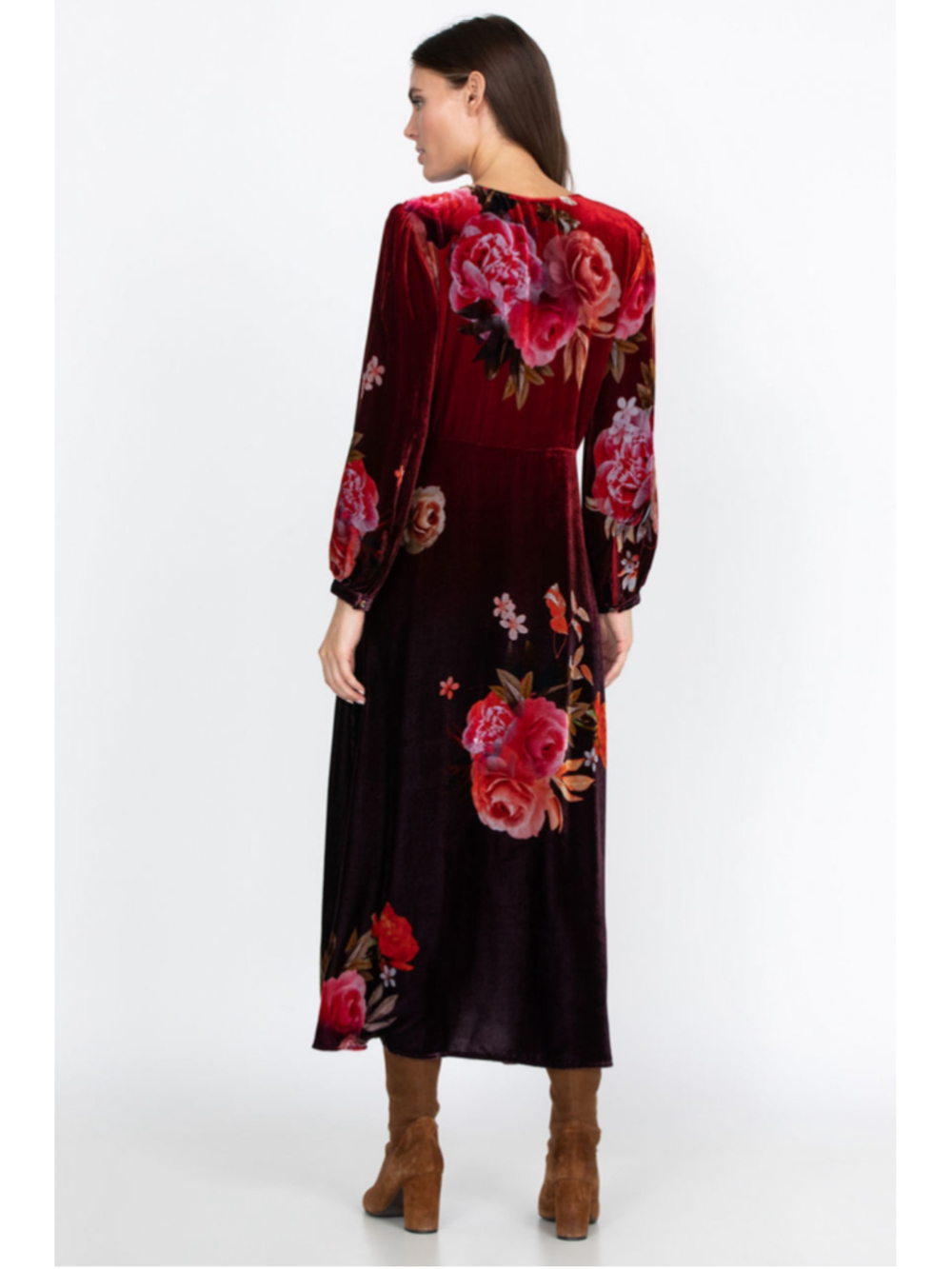 Johnny Was CORALIE VELVET EFFORTLESS MIDI DRESS Size M - Picture 6 of 6